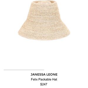 Janessa Leone Cream Felix Packable Hat